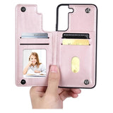 Hanman Mika Samsung Galaxy S23 5G Cover med Pung - Rødguld