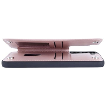 Hanman Mika Samsung Galaxy S23 5G Cover med Pung - Rødguld