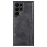 Hanman Mika Samsung Galaxy S23 Ultra 5G Cover med Pung - Sort