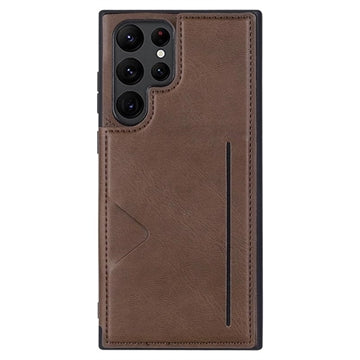 Hanman Mika Samsung Galaxy S23 Ultra 5G Cover med Pung - Brun