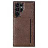 Hanman Mika Samsung Galaxy S23 Ultra 5G Cover med Pung - Brun