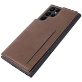 Hanman Mika Samsung Galaxy S23 Ultra 5G Cover med Pung - Brun