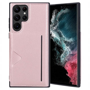 Hanman Mika Samsung Galaxy S23 Ultra 5G Cover med Pung - Rødguld