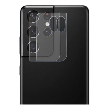 Hat Prince Samsung Galaxy S21 Ultra 5G Kamera Linse Skærmbeskyttelse Hærdet Glas - 2 Stk.