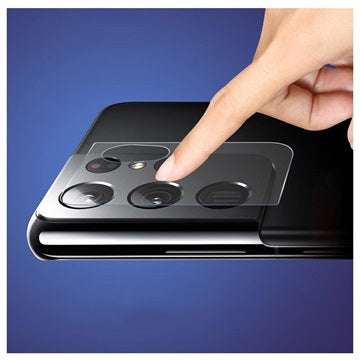 Hat Prince Samsung Galaxy S21 Ultra 5G Kamera Linse Skærmbeskyttelse Hærdet Glas - 2 Stk.
