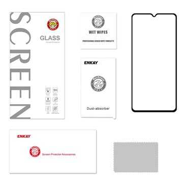 Hat Prince Full Size OnePlus 7T Skærmbeskyttelse Hærdet Glas - 9H, 0.26mm - Sort