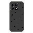 OnePlus 15 Slim TPU-cover med hjertemønster - sort