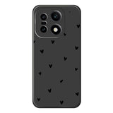 OnePlus 15 Slim TPU-cover med hjertemønster - sort