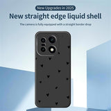 OnePlus 15 Slim TPU-cover med hjertemønster - sort