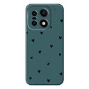 OnePlus 15 Slim TPU-cover med hjertemønster - Grøn / Sort