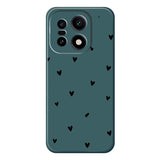 OnePlus 15 Slim TPU-cover med hjertemønster - Grøn / Sort