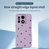 OnePlus 15 Slim TPU-cover med hjertemønster - Lilla / Sort