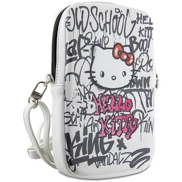 Hello Kitty Graffiti Kitty Head Smartphone Skuldertaske - Hvid