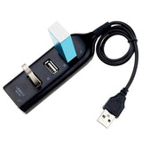 Højhastigheds 4-Ports USB Hub 2.0 - 480Mbps - Sort