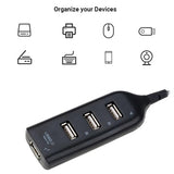 Højhastigheds 4-Ports USB Hub 2.0 - 480Mbps - Sort
