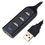 Højhastigheds 4-Ports USB Hub 2.0 - 480Mbps - Sort
