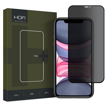 iPhone 11 / iPhone XR Hofi Anti Spy Pro+ Privacy Skærmbeskyttelse Hærdet Glas - 9H - Sort Kant