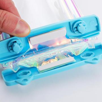 Holografisk flydende vandtæt smartphone-etui med snor - sort