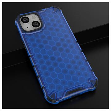 Honeycomb Armored iPhone 14 Plus Hybrid Cover - Blå