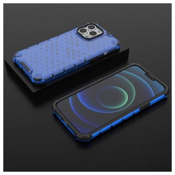 Honeycomb Armored iPhone 14 Pro Max Hybrid Cover - Blå
