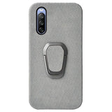 Sony Xperia 10 IV Bikube Mønster Cover med Ring Holder - Grå