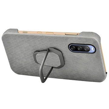 Sony Xperia 10 IV Bikube Mønster Cover med Ring Holder - Grå
