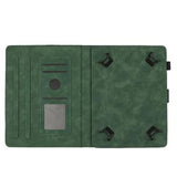 Honeycomb-mønstret universelt tablet-etui med kortholdere - 10" - Army Grøn
