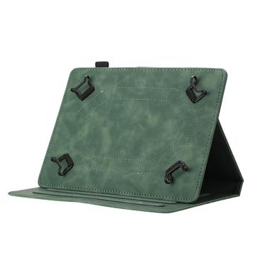 Honeycomb-mønstret universelt tablet-etui med kortholdere - 10" - Army Grøn