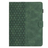 Honeycomb-mønstret universelt tablet-etui med kortholdere - 10" - Army Grøn