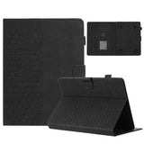 Honeycomb-mønstret universelt tablet-etui med kortholdere - 10" - Sort