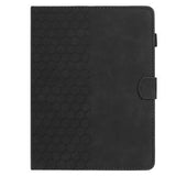 Honeycomb-mønstret universelt tablet-etui med kortholdere - 10" - Sort