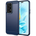 Honor 200 Lite Børstet TPU Cover - Karbonfiber - Blå
