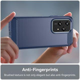 Honor 200 Lite Børstet TPU Cover - Karbonfiber - Blå