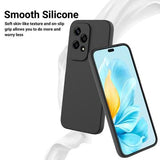 Honor 200 Lite Liquid Silikone Cover med Strop - Sort