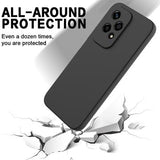 Honor 200 Lite Liquid Silikone Cover med Strop - Sort