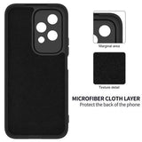 Honor 200 Lite Liquid Silikone Cover med Strop - Sort