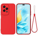 Honor 200 Lite Liquid Silikone Cover med Strop - Rød