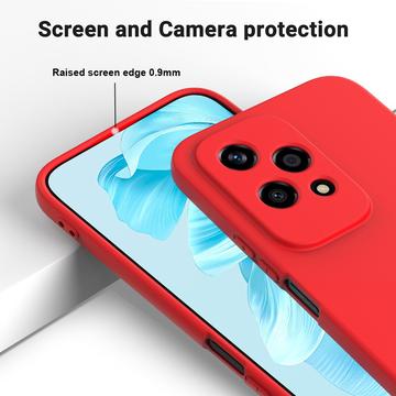 Honor 200 Lite Liquid Silikone Cover med Strop - Rød