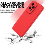Honor 200 Lite Liquid Silikone Cover med Strop - Rød