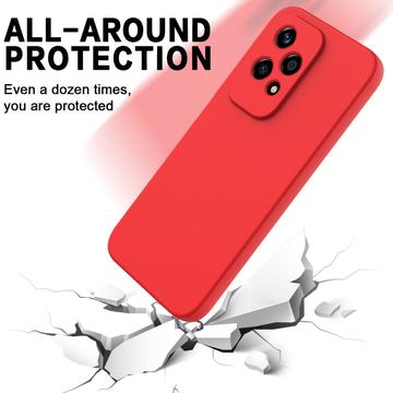 Honor 200 Lite Liquid Silikone Cover med Strop - Rød