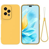 Honor 200 Lite Liquid Silikone Cover med Strop - Gul