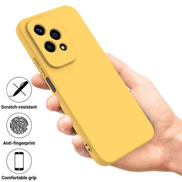 Honor 200 Lite Liquid Silikone Cover med Strop - Gul