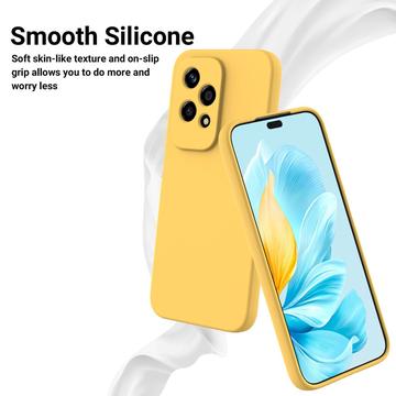Honor 200 Lite Liquid Silikone Cover med Strop - Gul