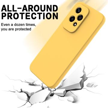 Honor 200 Lite Liquid Silikone Cover med Strop - Gul