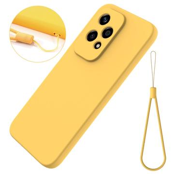 Honor 200 Lite Liquid Silikone Cover med Strop - Gul
