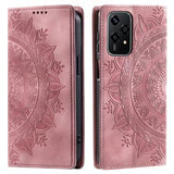 Honor 200 Lite Mandala Series Etui med Pung - Rødguld