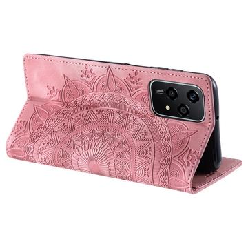 Honor 200 Lite Mandala Series Etui med Pung - Rødguld