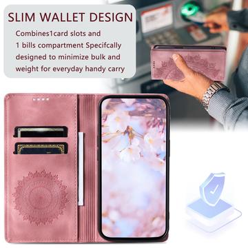 Honor 200 Lite Mandala Series Etui med Pung - Rødguld