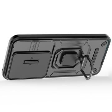 Honor 200 Lite Roterende Ring Hybrid Cover med Kameraskjold - Sort