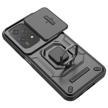Honor 200 Lite Roterende Ring Hybrid Cover med Kameraskjold - Sort